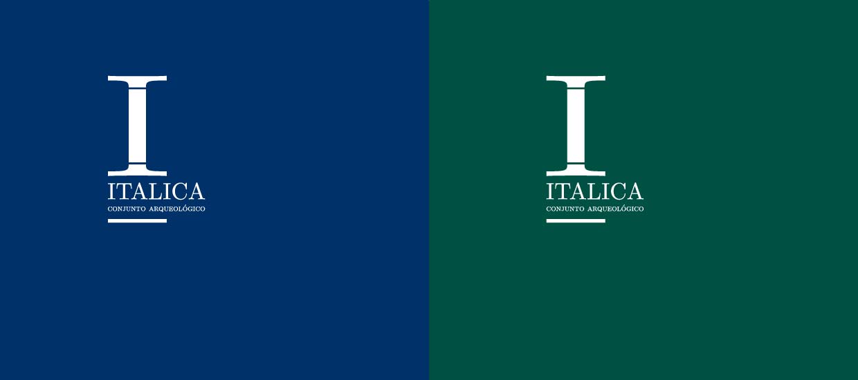 Italica logo in green and blue