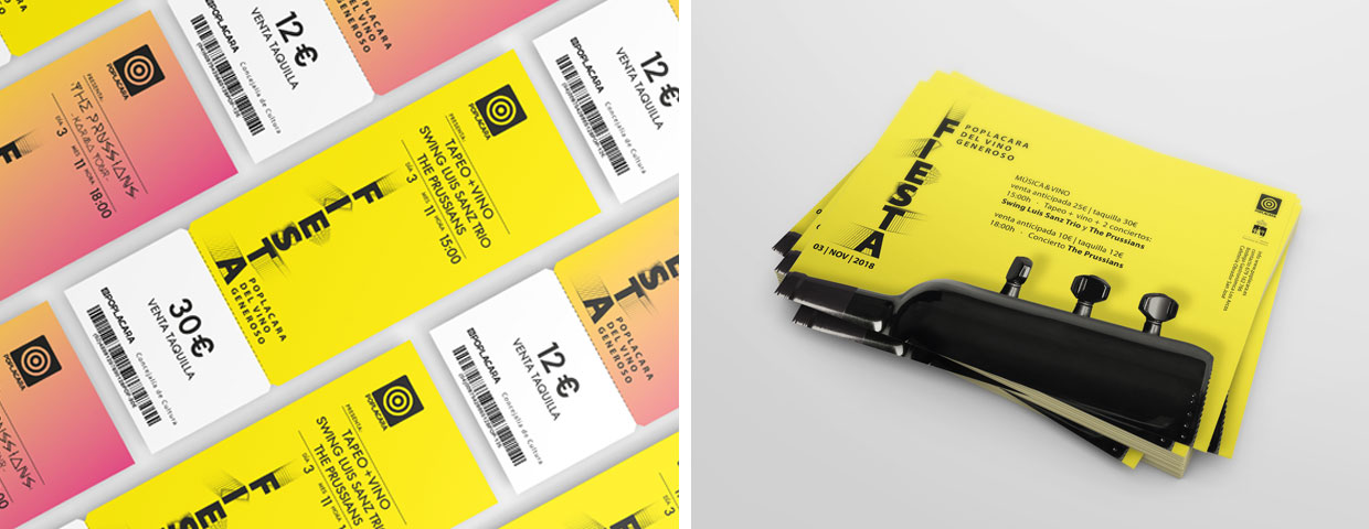 yellow tickets and flyers